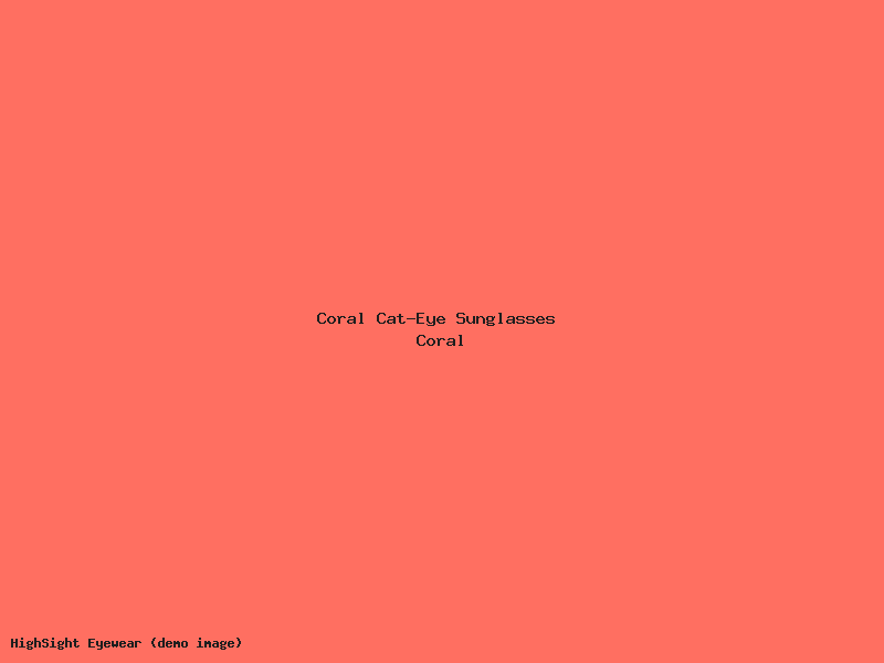 Coral Cat-Eye Sunglasses